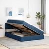 vidaXL Bett mit Stauraum und LED mit Matratze Blau 140 x 200 cm Stoff 3371279 Bild 4