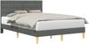 vidaXL Bettrahmen mit Kopfteil Dunkelgrau 120 x 200 cm Stoff 42027786 Bild 2