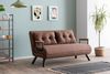 2-Sitzer-Schlafsofa, 'Sando ', 78 x 78 x 133, Hellbraun Bild 2