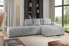 Polsterhocker Designerhocker Hocker MEGAN in Stoff Poso Hellgrau Bild 2