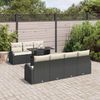 vidaXL Gartensofa-set mit Kissen 8 pcs Schwarz Poly-Rattan 3348583 Bild 3