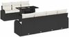 vidaXL Gartensofa-set mit Kissen 8 pcs Schwarz Poly-Rattan 3348583 Bild 2