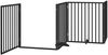 vidaXL 8-tlg. Hundetor mit Tür Faltbar Schwarz 640 cm Pappelholz 3155574 Bild 4