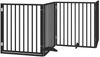 vidaXL 8-tlg. Hundetor mit Tür Faltbar Schwarz 640 cm Pappelholz 3155574 Bild 3