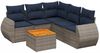 vidaXL 6-teiliges Gartensofa-Set mit Kissen, grau, Polyrattan 3225004 Bild 2