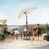 Songmics Sonnenschirm mit UV-Schutz bis UPF 50+, knickbar, Metall / Polyester beige, Ø 2 x 2,15 cm Bild 2
