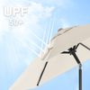 Songmics Sonnenschirm mit UV-Schutz bis UPF 50+, knickbar, Metall / Polyester beige, Ø 2 x 2,15 cm Bild 4
