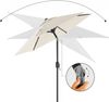 Songmics Sonnenschirm mit UV-Schutz bis UPF 50+, knickbar, Metall / Polyester beige, Ø 2 x 2,15 cm Bild 5