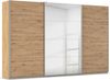 rauch Kleiderschrank, Schwebetürenschrank KULMBACH, 3-türig, 1 Spiegeltüre, inkl. Türdämpfer und weiterem Zubehör, Eiche Artisan, 360 x 231 x 63 cm Bild 3