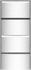 vidaXL Schuhschrank mit Spiegel 4 Fächer Grau Sonoma 63x17x134 cm 3228278 Bild 5