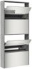 vidaXL Schuhschrank mit Spiegel 4 Fächer Grau Sonoma 63x17x134 cm 3228278 Bild 4