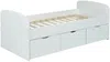 Vente-unique - LOUANE Bett Holz, Platte Weiß - B 94,6 cm x H 75 cm x L 192,5 cm Bild 2