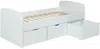 Vente-unique - LOUANE Bett Holz, Platte Weiß - B 94,6 cm x H 75 cm x L 192,5 cm Bild 4