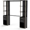 Calicosy Schrankset 2 Säulen, 4 Schubladen und Kleiderstange H204,4 cm – MOON - Schwarz Bild 5