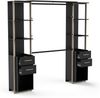 Calicosy Schrankset 2 Säulen, 4 Schubladen und Kleiderstange H204,4 cm – MOON - Schwarz Bild 4