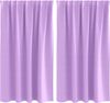 vidaXL Verdunkelungs-Vorhänge mit Ringen 2 pcs Lila 140 x 140 cm 4107488 Bild 2