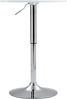 2in1 Stehtisch Höhenverstellbar Ø 60cm CHERI - 106cm Hoch, Metall Gestell | Bistrotisch Gastro Bartisch Rund Wetterfest Outdoor Indoor Camping Bistrotisch Balkonmöbel, Weiß-Silber Bild 4