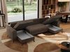 U-förmige Ecksofa, XXL Universalecke mit losen Kissen zum Wohnzimmer, Bettkästen und Schlaffunktion, schwarze Metallbeine - AXEL U - Braun Velours Bild 5