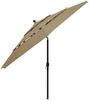 vidaXL Sonnenschirm mit Aluminium-Mast 3-lagig Taupe 3,5 m 313879 Bild 3