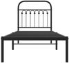 vidaXL Bettgestell mit Kopfteil Metall Schwarz 75x190 cm 376590 Bild 4