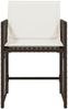 vidaXL Gartenstühle mit Kissen 4 Stk. Braun Poly Rattan 365037 Bild 5