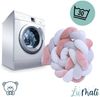 LuMali Nestchenschlange Bettschlange geflochten 210cm Nestchen Bettumrandung Babybett Zopf, Stillkissen Seitenschläfer Velour weich hypoallergen Pastellfarben Bild 2