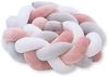 LuMali Nestchenschlange Bettschlange geflochten 210cm Nestchen Bettumrandung Babybett Zopf, Stillkissen Seitenschläfer Velour weich hypoallergen Pastellfarben Bild 4