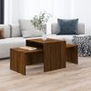 Couchtisch-Set, Sofatisch Braun Eichen-Optik 100x48x40 cm Holzwerkstoff Bild 2