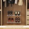 2er Set Wandmontage Schuhregale Metall-Draht Lagerorganisator Set Anpassbare Schrankregal Bild 3