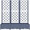 vidaXL Pflanzkübel mit Spalier Blaugrau 120x40x121,5 cm PP 318252 Bild 3