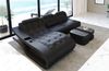 Ecksofa Elegante L-Form Leder - Büffelleder - schwarz - Links Bild 3