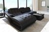 Ecksofa Elegante L-Form Leder - Büffelleder - schwarz - Links Bild 2