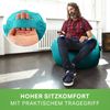 Green Bean® Sitzsack mit Rückenlehne, 230L Füllung waschbar, Polyester-PVC-Stoff aquamarin, 80 x 70 x 90 cm Bild 3