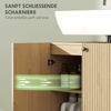 Waschbeckenunterschrank mobil, für Topfbecken ohne Sockel, 8x24cm Ausschnitt, verstellbares Regal, Soft-Close, Rollen Bild 5