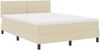 vidaXL Boxspringbett mit Matratze mit LED Creme 160 x 200 cm Stoff 3342224 Bild 2