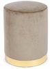 Pouf Lucilla in Samt-Optik, Taupe, 35 x 35 x 40 cm Bild 4