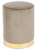 Pouf Lucilla in Samt-Optik, Taupe, 35 x 35 x 40 cm Bild 3