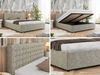 Polsterbett mit Holzlattenrost Doppelbett PAVO CLASSIC, hohe Kopfteil, Bettkasten mit Gasdruckfeder Foam Matratze - 180 x 200 cm - Beige Strukture - MIRO LUX Bild 2