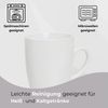 matches21 HOME & HOBBY Tasse Kaffeetassen 4er Set aus Keramik 340ml, Teetassen in Weiß, 4-tlg, Keramik, Moderne Kaffeebecher Spülmaschinenfest & Mikrowellengeeignet Bild 3