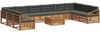 vidaXL Sofagarnituren 11 pcs Natur und Anthrazit Massivholz Akazie 3374267 Bild 2
