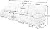 Modulares Ecksofa aus Chenille 313x77x81 cm mit Tiefensitz, gelb Bild 4