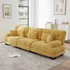 Modulares Ecksofa aus Chenille 313x77x81 cm mit Tiefensitz, gelb Bild 2