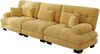 Modulares Ecksofa aus Chenille 313x77x81 cm mit Tiefensitz, gelb Bild 5