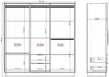 Vente-unique - FEOVA Wardrobe and walk-in wardrobe Holz, Platte Beige - B 101,5 cm x H 182 cm x L 263,5 cm Bild 3