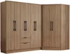 Vente-unique - FEOVA Wardrobe and walk-in wardrobe Holz, Platte Beige - B 101,5 cm x H 182 cm x L 263,5 cm Bild 2