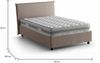 Dmora Doppelbett Alush, Bettkasten mit Stoffbezug, 100 % Made in Italy, Öffnung vorne, inklusive Matratze 120 x 190 cm, taubengrau Bild 3