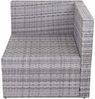Poly-Rattan-Garnitur HWC-D24, Garten-/Lounge-Set Sofa ~ grau, Polster creme Bild 4