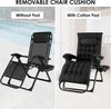 TLGREEN Sonnenliege 2er Set klappbar mit Kissen Schwarz Bild 5