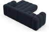 Micadoni Modulares Ecksofa Lupine 3-Sitzer Rechts Chenille Eden Marineblau Bild 4