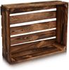 CHICCIE 3 Set Holzkiste im Vintage Look - 50x40cm Geflammt Dunkel Bild 5